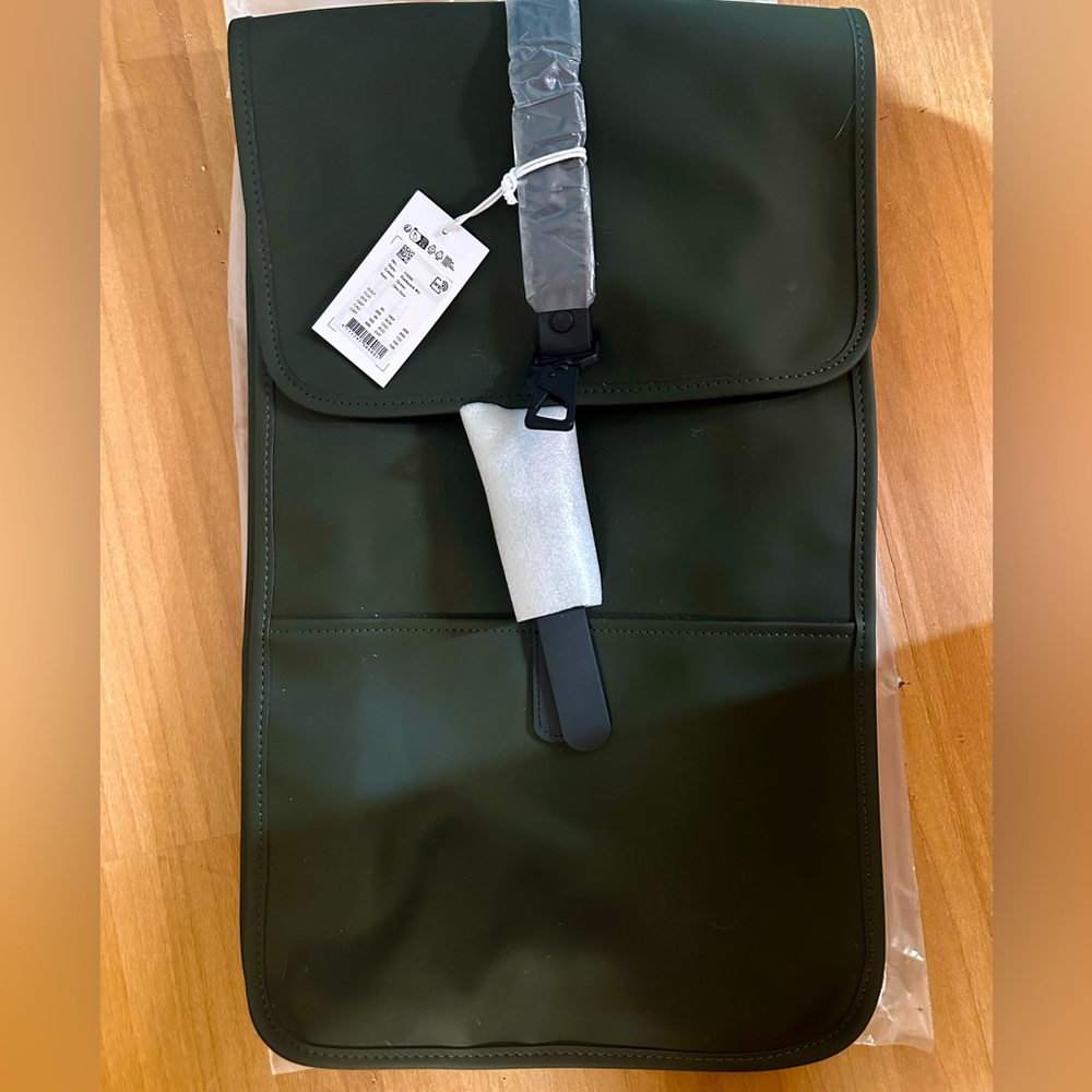 NWT green rains backpack